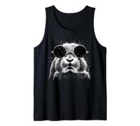 Cool Holland Lop Rabbit con Gafas de Sol Splash Art Bunny Camiseta sin Mangas