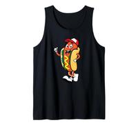 Cool Hot dog América Divertido Comida Rápida Hotdog Amantes Niños Niños Camiseta sin Mangas