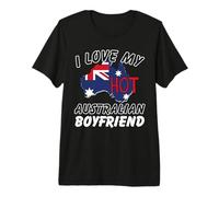 Cool I Love My Hot Australian Boyfriend Design Camiseta Premium