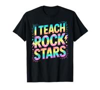 Cool I Teach ROCKSTARS Maestro Coro Escuadrón Música Motivar Camiseta