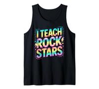 Cool I Teach ROCKSTARS Maestro Coro Escuadrón Música Motivar Camiseta sin Mangas