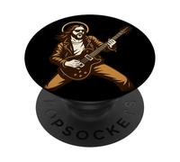 Cool Jesus con guitarra eléctrica para una mirada mecedora PopSockets PopGrip Adhesivo