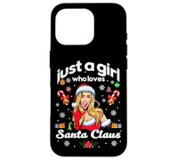 Cool Just a Girl Who Loves Santa Claus Illustration Graphic Carcasa para iPhone 16 Pro