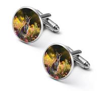 Cool Kangarooes - Juego de gemelos de moda para hombre, camisas clásicas, para bodas, negocios, 2.0cm, Metal, No es una piedra preciosa