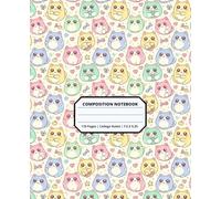 Cool Kawaii Cat Kitten Animal Patterns Composition Notebook for Adults Kids Boys Girls Teens 110 Pages College Ruled 7.5 x 9.25 Lined Paper ... Students Friends Boyfriends Girlfriends