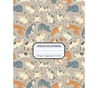 Cool Kawaii Cat Kitten Animal Patterns Composition Notebook for Adults Kids Boys Girls Teens 110 Pages College Ruled 7.5 x 9.25 Lined Paper ... Students Friends Boyfriends Girlfriends