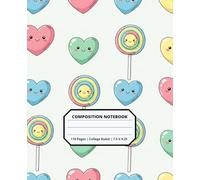 Cool Kawaii Valentine's Day Patterns Composition Notebook for Adults Kids Boys Girls Teens 110 Pages College Ruled 7.5 x 9.25 Lined Paper Composition ... Students Friends Boyfriends Girlfriends