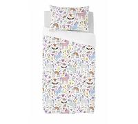 COOL KIDS Funda Nordica Cama 90, 100% Algodón, Juego de Funda para edredon 150x220 cm + 1 Funda de Almohada 45x110, Sparkly