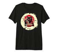 Cool Kitty Comiendo Ramen Japonés Ramen Amante de los Fideos Camiseta Premium