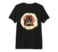 Cool Kitty Comiendo Ramen Japonés Ramen Amante de los Fideos Camiseta Premium