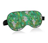 Cool Koala Gafas de sol Antifaz para dormir Bloqueo de luz Divertida máscara para dormir con correa ajustable Linda suave y ligera cubierta para ojos con los ojos vendados para hombres mujeres trabajo
