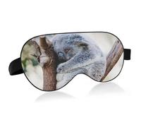 Cool Koala Gafas de sol Antifaz para dormir Bloqueo de luz Divertida máscara para dormir con correa ajustable Linda suave y ligera cubierta para ojos con los ojos vendados para hombres mujeres trabajo