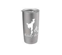 Cool Kung Fu Man Dragon Fighting Graphic Tees & Cool Designs Vaso térmico de acero inoxidable de doble pared