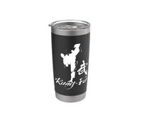 Cool Kung Fu Man Dragon Fighting Graphic Tees & Cool Designs Vaso térmico de acero inoxidable de doble pared
