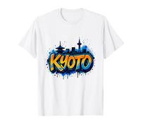 Cool Kyoto, Japón Graffiti Street Art Skyline Camiseta