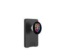 Cool Leopard con Auriculares Retro Splash PopSockets PopWallet para MagSafe