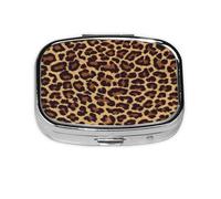 Cool Leopard - Pastillero con 2 compartimentos, organizador portátil