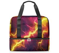 Cool Lightning - Bolsa deportiva para mujeres, hombres, niños y niñas, 21 L, para fin de semana, para viajes, gimnasio, yoga, color, Big, Organizador de bolsas