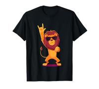 Cool Lion Rock On Funny Animal Lover Graphic Gafas de Sol Camiseta