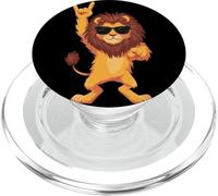 Cool Lion Rock On Funny Animal Lover Graphic Gafas de Sol PopSockets PopGrip para MagSafe