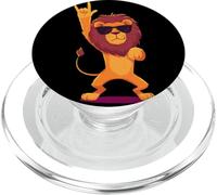 Cool Lion Rock On Funny Animal Lover Graphic Gafas de Sol PopSockets PopGrip para MagSafe