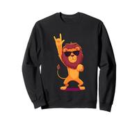 Cool Lion Rock On Funny Animal Lover Graphic Gafas de Sol Sudadera