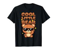Cool Little Bear con Sombras Kwaii Chibi Kid Cartoon Camiseta