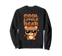 Cool Little Bear con Sombras Kwaii Chibi Kid Cartoon Sudadera