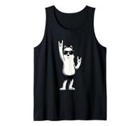 Cool Llama Alpaca Doble Roca Mano Signos Punk gráfico con Camiseta sin Mangas