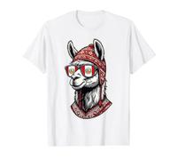 Cool Llama Peru Gafas de Sol Divertidas Camiseta gráfica económica, Hombre, Blanco, S