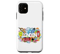 Cool London Doodles Graphic Animes, London Graffiti Colors Carcasa para iPhone 11