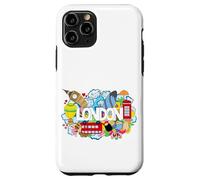 Cool London Doodles Graphic Animes, London Graffiti Colors Carcasa para iPhone 11 Pro