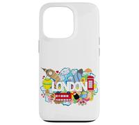 Cool London Doodles Graphic Animes, London Graffiti Colors Carcasa para iPhone 13 Pro