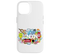 Cool London Doodles Graphic Animes, London Graffiti Colors Carcasa para iPhone 14