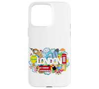 Cool London Doodles Graphic Animes, London Graffiti Colors Carcasa para iPhone 15 Pro MAX