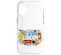 Cool London Doodles Graphic Animes, London Graffiti Colors Carcasa para iPhone 16