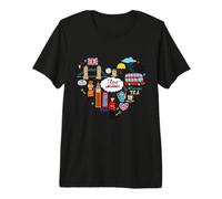 Cool London Doodles, I Love London Vibes, London Landmarks Camiseta Premium