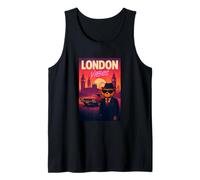 Cool London Teddy Bear Gangster Vibes with Classic Car Camiseta sin Mangas