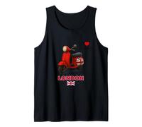 Cool London UK Scooter Illustration Novelty Graphic Designs Camiseta sin Mangas