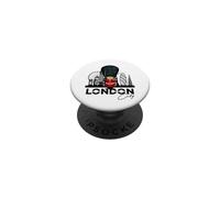 Cool London Vibes, I Love London UK, London Illustration PopSockets PopGrip Adhesivo