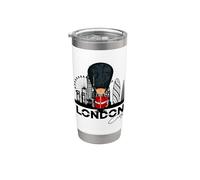 Cool London Vibes, I Love London UK, London Illustration Vaso térmico de acero inoxidable de doble pared