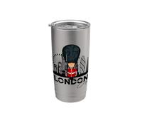 Cool London Vibes, I Love London UK, London Illustration Vaso térmico de acero inoxidable de doble pared