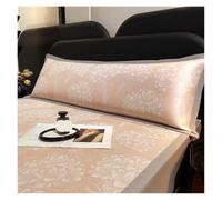 Cool Long Pillowcase Summer Ice Silk Jacquard Double Available In Size of 48x100/48x120/48x150/48x180cm(Baihepenghua-Fen,48x100cm 1pcs)