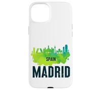 Cool Madrid Spain Splash Water Color Skyline Graphic Design Carcasa para iPhone 15 Plus