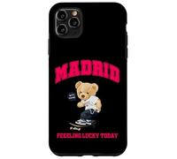Cool Madrid Spain Teddy Bear Illustration Graphic Cartoon Carcasa para iPhone 11 Pro MAX