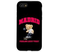 Cool Madrid Spain Teddy Bear Illustration Graphic Cartoon Carcasa para iPhone SE (2020) / 7/8