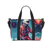 Cool Man In Outer Space - Bolsas de viaje para mujer, bolsa de gimnasio deportiva, bolsa de lona para entrenamiento, durante la noche, Black, Talla única