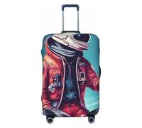 Cool Man in Outer Space Galaxy - Funda protectora elástica para equipaje, tapa de equipaje para maletas de 18 a 32 pulgadas, Black, L