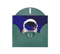 Cool Man In Outer Space Galaxy Greetings - Tarjetas individuales con sobres, tarjetas de felicitación pensando en ti, tarjetas de aliento