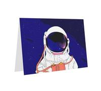 Cool Man In Outer Space Galaxy Greetings - Tarjetas individuales con sobres, tarjetas de felicitación pensando en ti, tarjetas de aliento